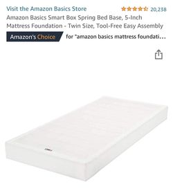 NEW - 5in Twin Box Spring Bed Base