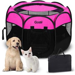 “New”Portable Pet Playpen (dogs,cats,etc)(36” X 36”X 21”)(med. Sz Pink(retail$49)