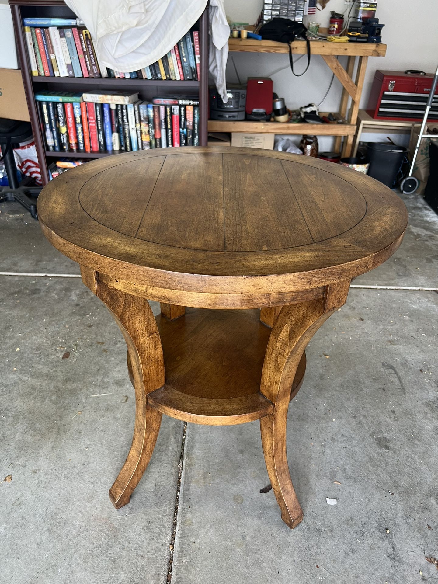 Heavy, Real Wooden Table / Side Table 