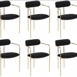 🪑 6-Pc Demi Dining Arm Chair Set — $400 🌟
