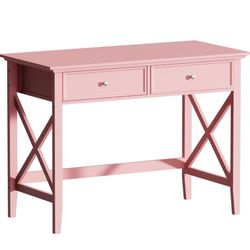 Pink Two Drawer Desk
