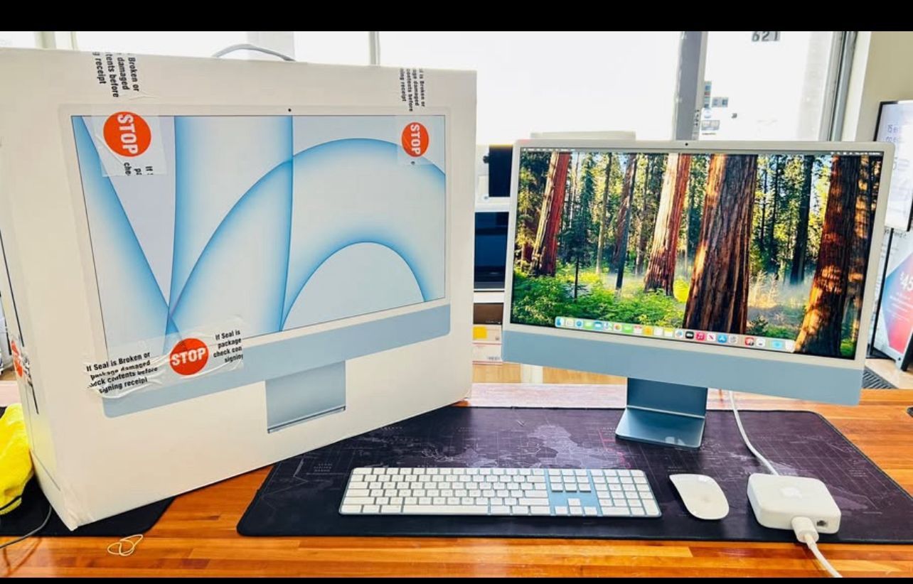 Apple iMac 24” 2021 M1 Chip 16GB RAM 256GB SSD 4 Ports IN BOX LIKE NEW