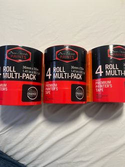 Dunn-Edwards Premium Orange Painter's Tape three 4-packs for