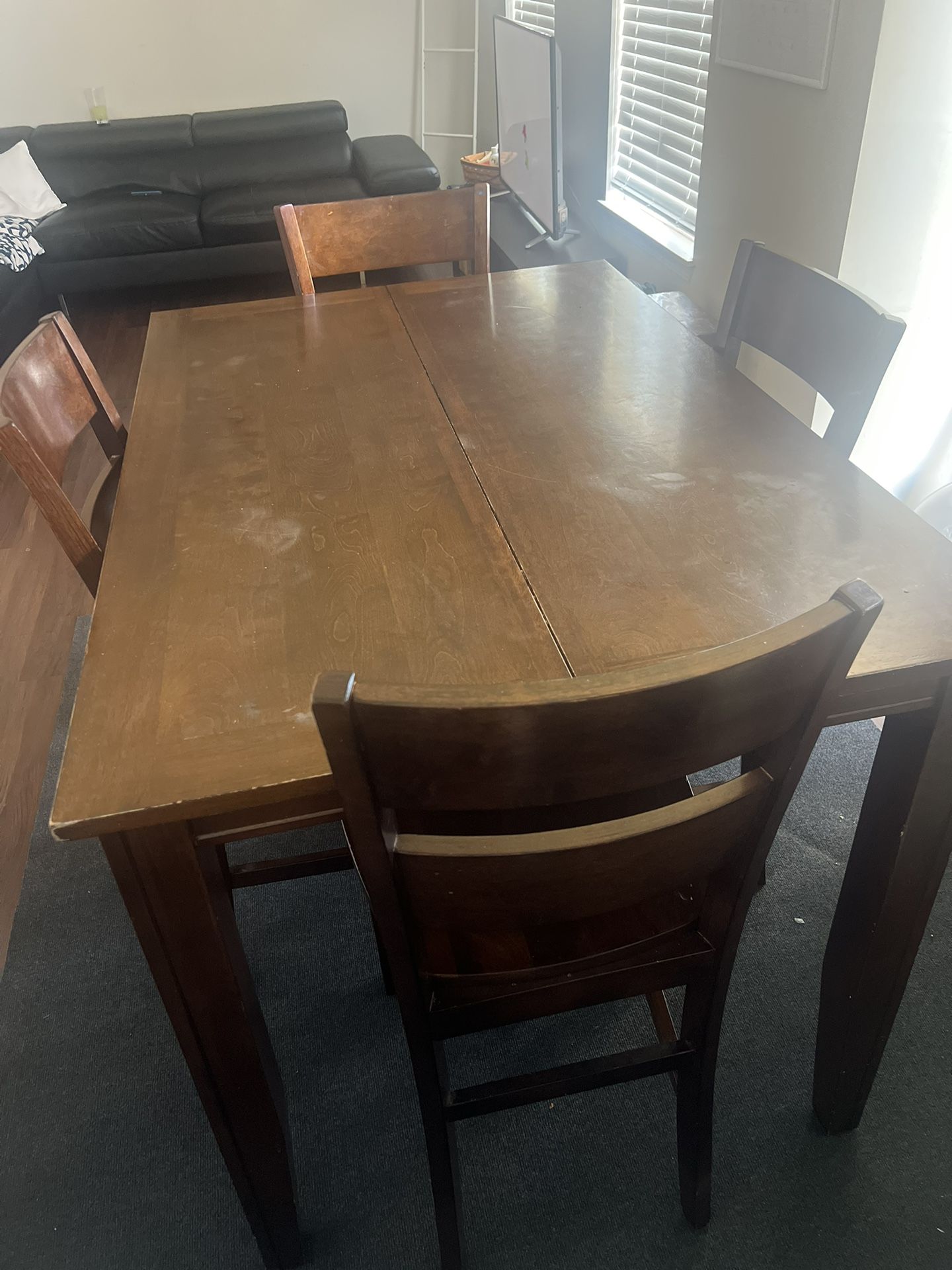 Huge Counter Height Kitchen Table And 6 Chairs