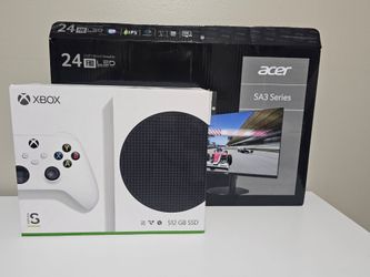 XBOX Series S with Acer 24 inch monitor Original boxes included!