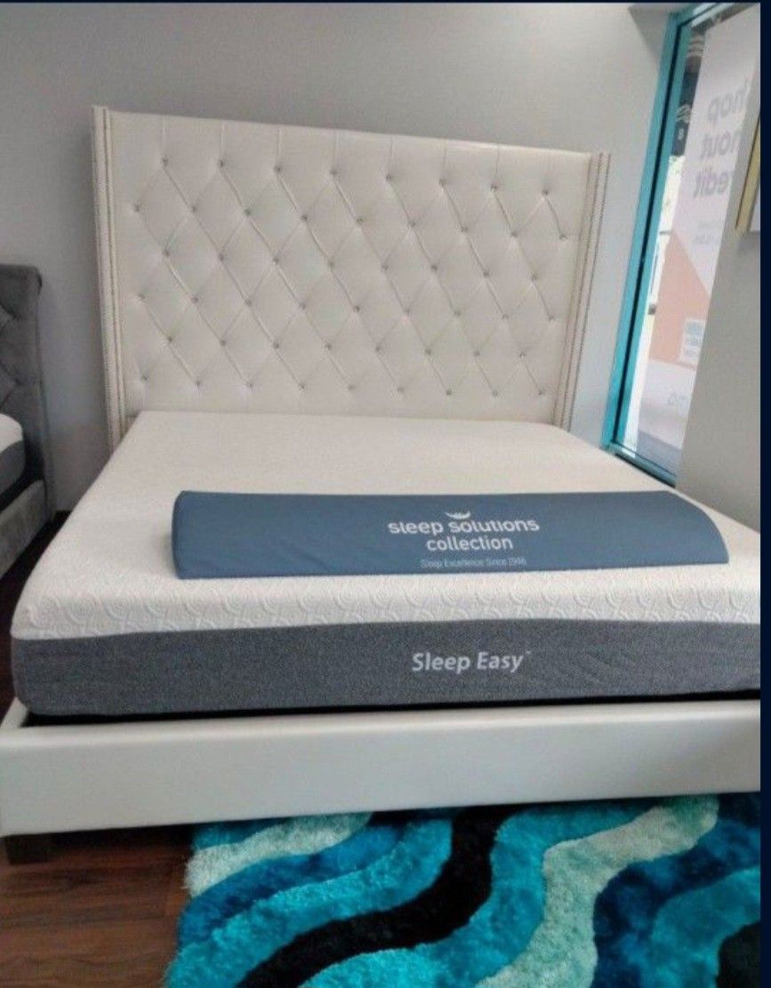*Unreal Value!!!*---Stunning Queen White Leather Gel Bed Frames---Limited Stock!!!---Delivery Available😉