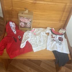 NEW 0-3 Month Little Girls Valentines Attire