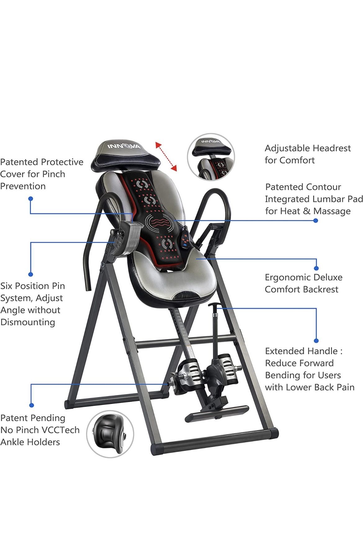 INNOVA HEALTH AND FITNESS ITM5900 Advanced Heat and Massage Inversion