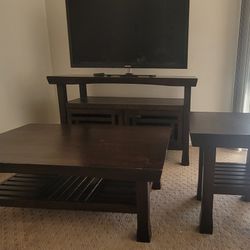 Set of TV Stand, Coffee Table,  and Side Table