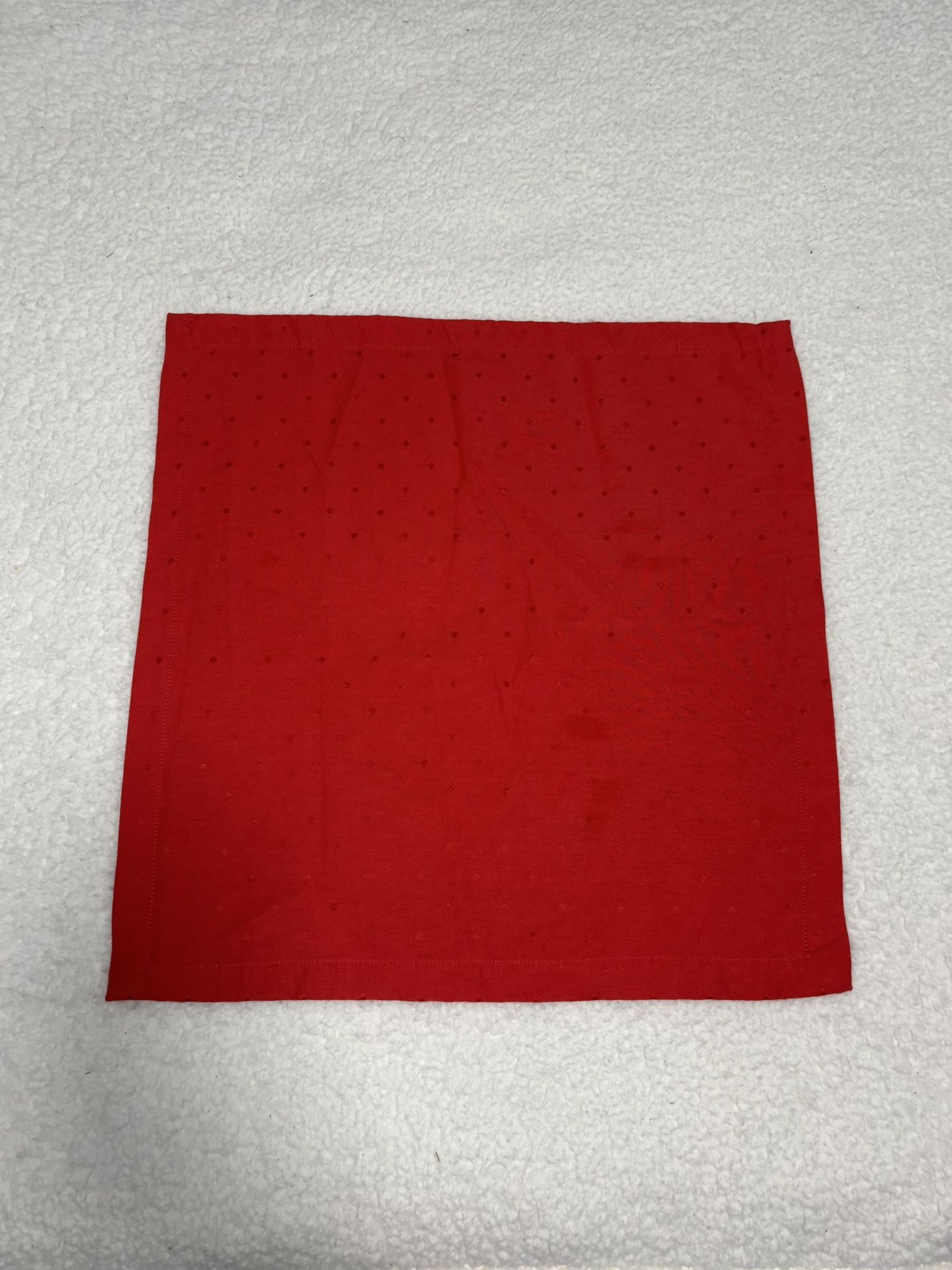 Kate Spade Red Cotton Polka Dot Square Scarf