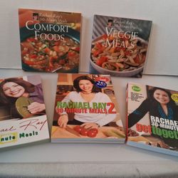 Lot Of 5 Signed AUTOGRAPHED Rachel RAY cookbooks