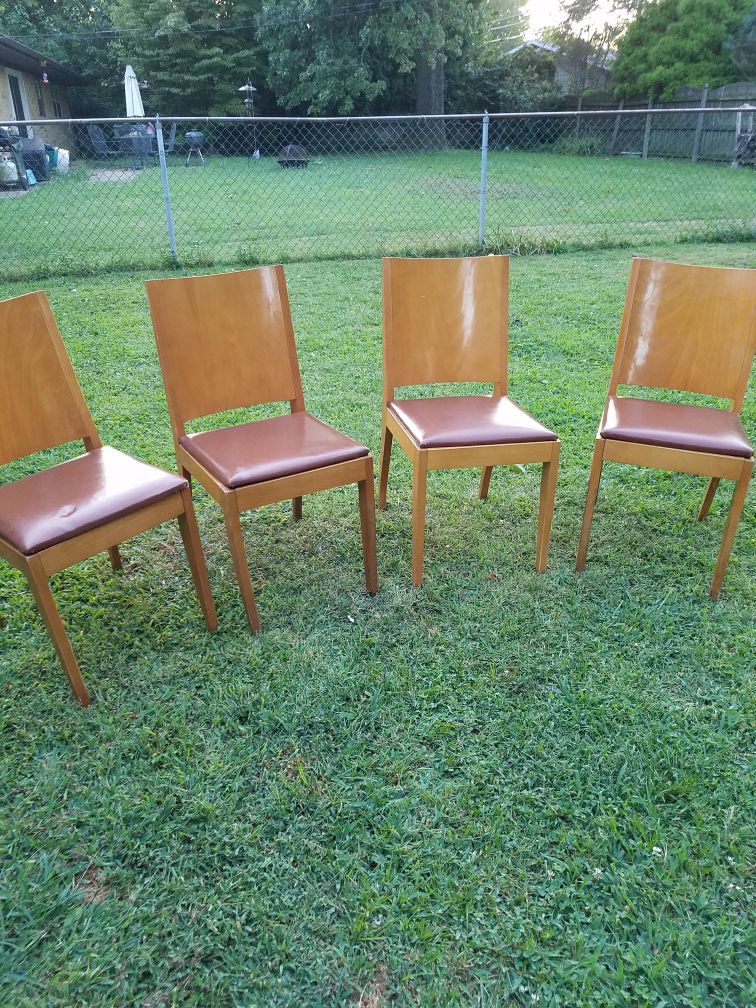 8 wooden chairs