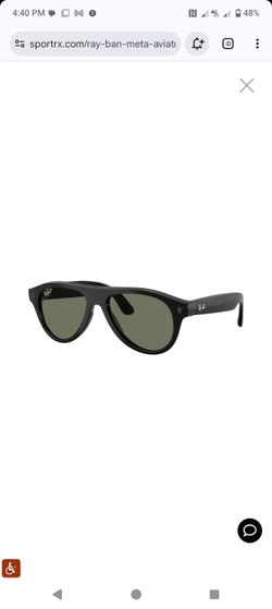 Meta rayban aviator black and green