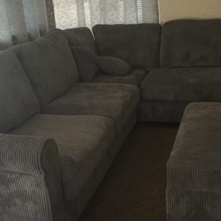 Couch with ottoman 