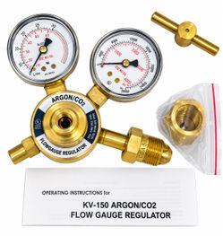 🔥 KV-150 Argon/CO₂ Flow Gauge Regulator – $40