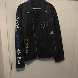 Non Leather Jacket Size L Unisex
