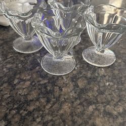 Glass Dessert Cups Like New