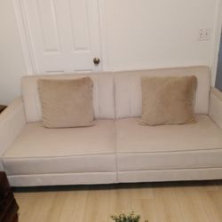 Beige Sleeper Sofa Couch 