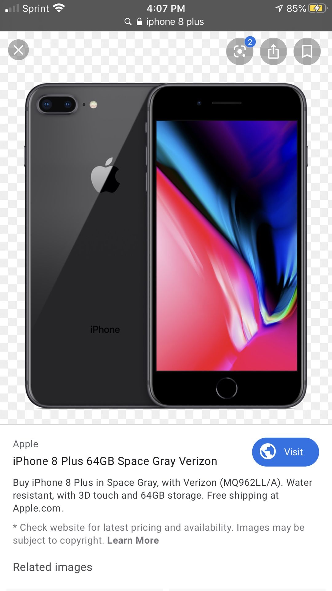 iPhone 8 Plus read description