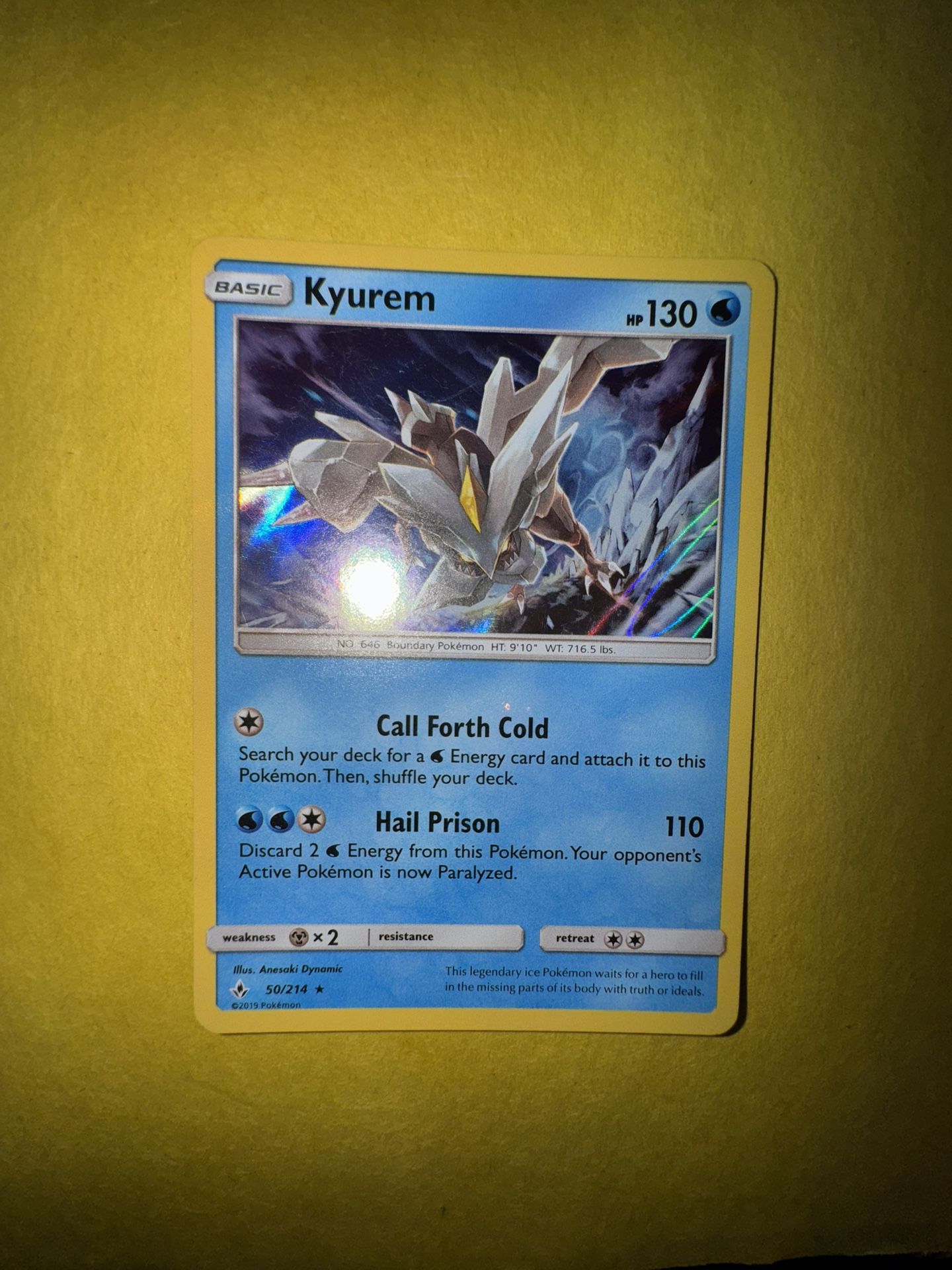Kyurem #50 Pokemon Unbroken Bonds