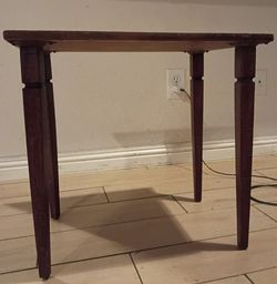 Wood side table