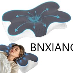 Neck Support Pillow – Contoured Memory Foam with Cooling Cover