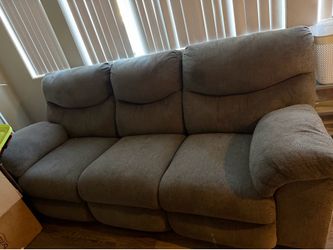 Grey recliner couch