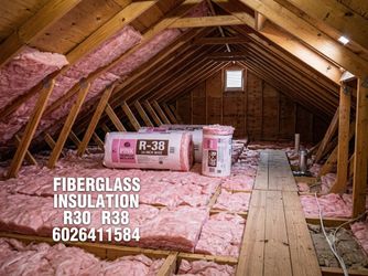 Pink Fiberglass Insulation Rolls R-30 R-38