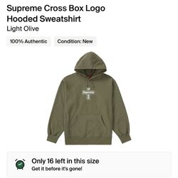Supreme  Cross Box Logo Hoodie 