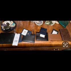 Genuine Leather Wallets Hugo Boss Brooks Brothers  J Buxton Black And Brown 