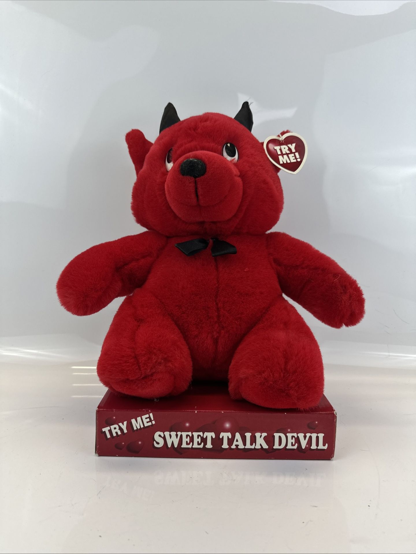 Vintage DanDee Devil Teddy Bear Plush New w/ Tags Halloween Collectible
