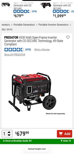 predator 4550 w generator