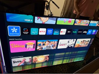 Cracked Samsung 75 inch Qled tv