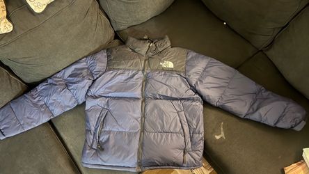 North face jacket blue and black size xl