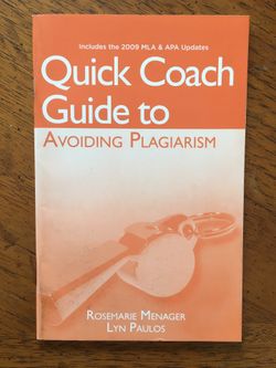 Quick Coach Guide to Avoiding Plagiarism College Book