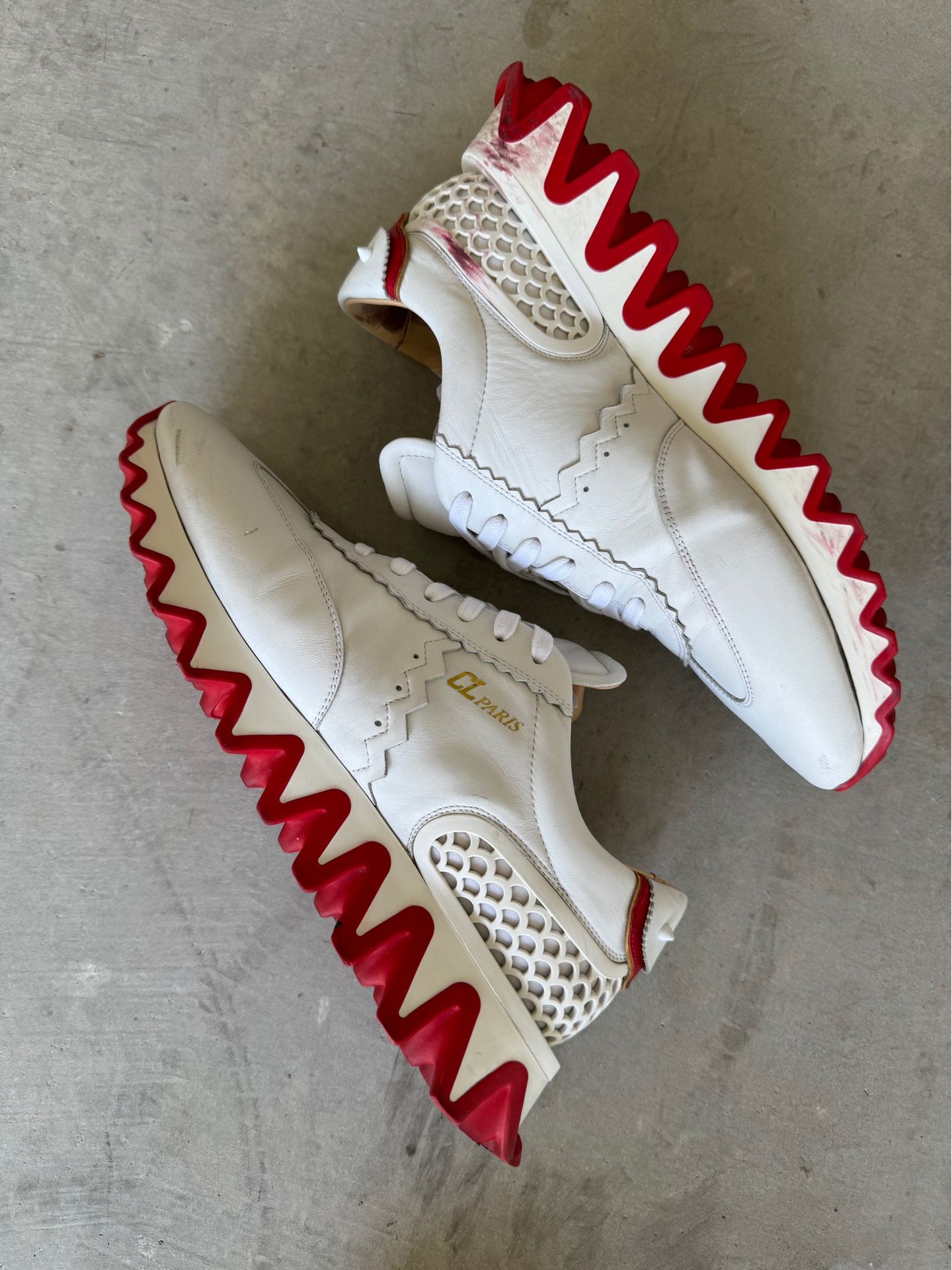 CHRISTIAN LOUBOUTIN LOUBISHARK SNEAKERS MENS SIZE 12