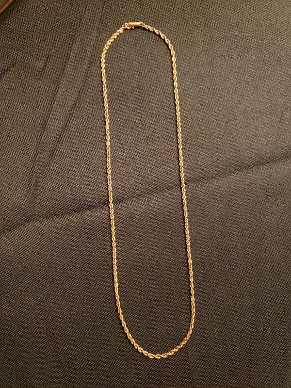 14k Solid Gold Rope Chain 20 Inch