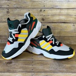 Adidas Yung-96 Mens Size 11 Sneakers Green Yellow Series DB2601 Retro Chunky