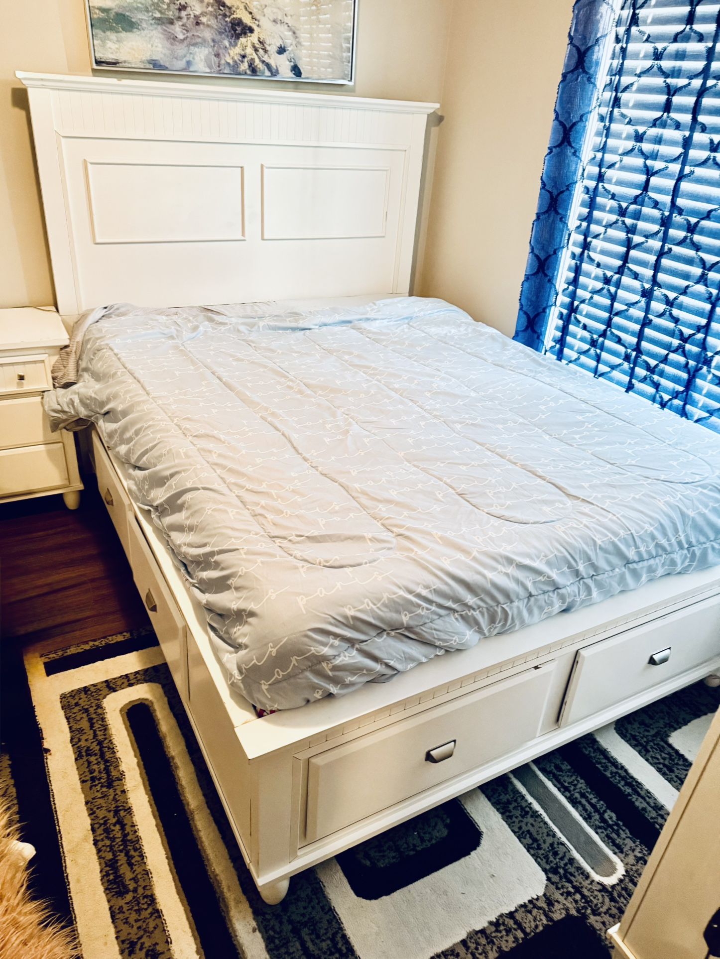 Queen Bedroom Set – Headboard/Footboard w/ Storage, Nightstand & Chest