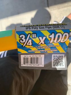 90 feet Home flex 3/4 inch gas pipe and fittings