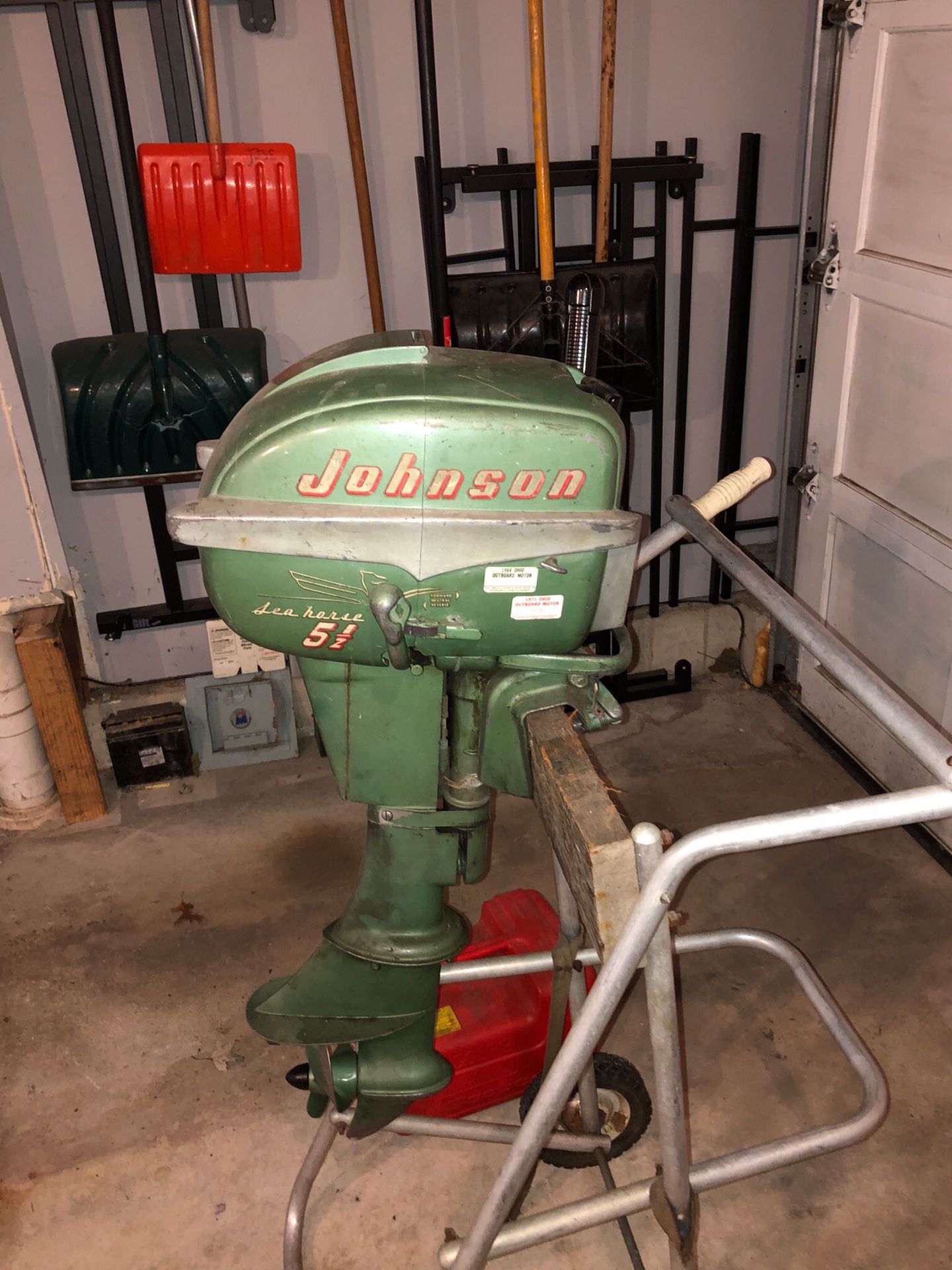 Antique Johnson seahorse 5 1/2 hp outboard engine