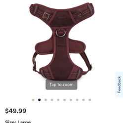 Large Dog Harness Never Used Burgundy 