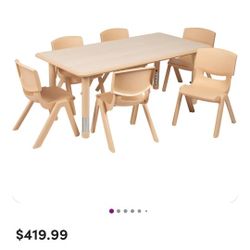 Kids table and 6 chairs