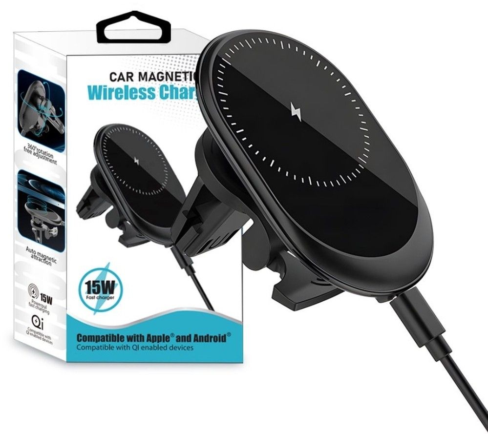 15W Wireless Magnetic Charger Car Mount Holder Max Magsafe Samsung  IPhone 