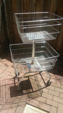 Double tiered cart with wheels