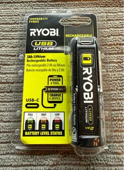 Ryobi USB Lithium 2Ah Rechargeable Battery