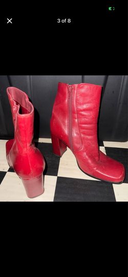 Red “Bakers” (Leather Upper) Heels