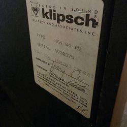 Vintage Klipsch KG4 Speakers + Technics SA-500 Receiver