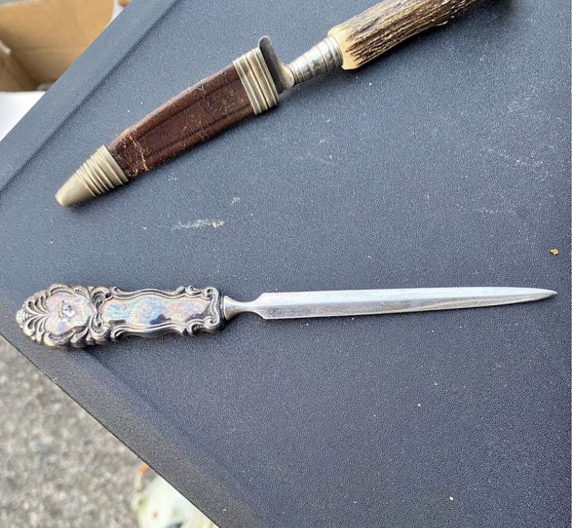 Vintage silver German letter opener