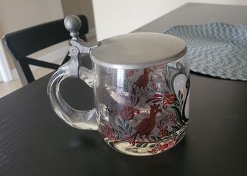 House Of Goebel West German Glass Pewter Stein